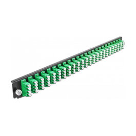 DeLOCK Panel Frontal de Caja de Empalme 24 Puertos LC Quad Verde 19 pulgadas