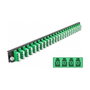 DeLOCK Panel Frontal de Caja de Empalme 24 Puertos LC Quad Verde 19 pulgadas