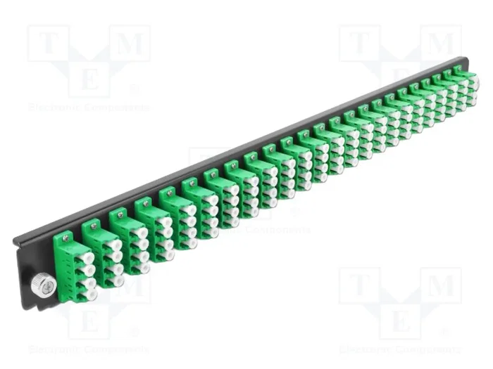 DeLOCK Caja de empalme 19 pulg. con panel frontal de 24 puertos LC Quad verde