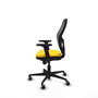 PIQUERAS Y CRESPO Silla de oficina Jorquera con mecanismo Sincro, Amarillo y Negro