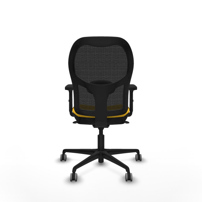 PIQUERAS Y CRESPO Silla de oficina Jorquera con mecanismo Sincro, Amarillo y Negro