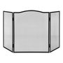 Edm Pantalla Chimenea Plegable Negro 101 x 61 cm Apto Exterior