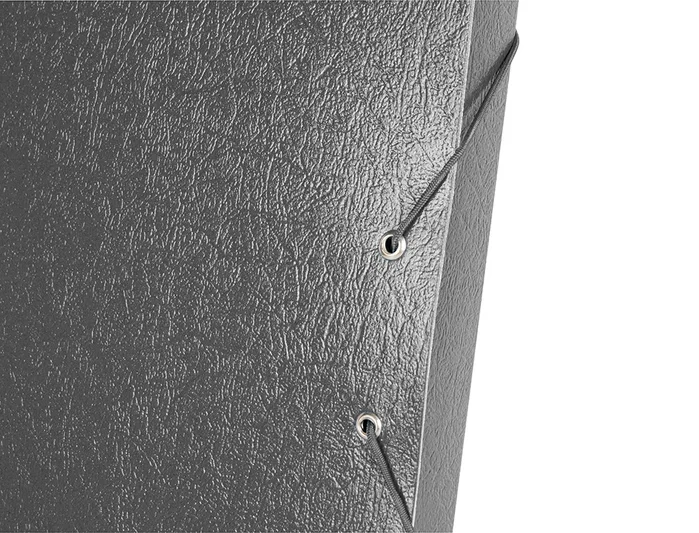 Liderpapel Carpeta para proyectos de cartón gofrado Gris con lomo de 30 mm