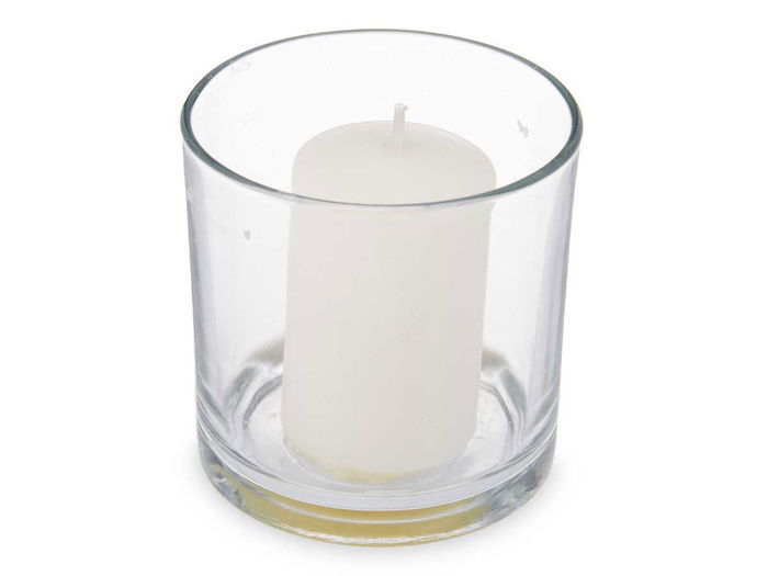 Acorde Portavela Taco Vela Algodon Blanco 10 cm x 10 cm x 10 cm (Set de 6)