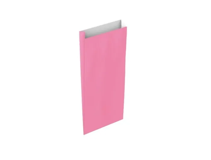 Basika Sobre Papel Celulosa Rosa XS con Fuelle 120x250x30 mm Paquete 25 Unidades