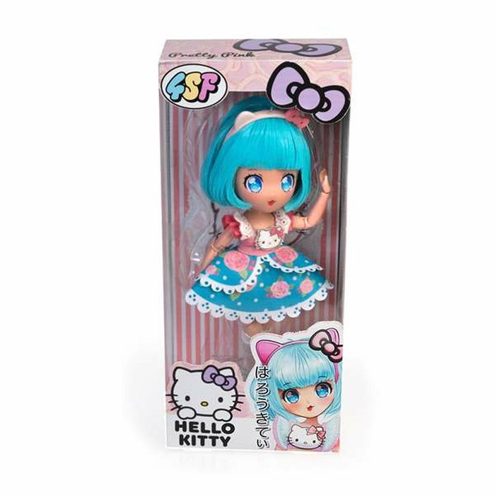 Famosa Muñeca Hello Kitty con 15 puntos de articulación y accesorios, 19.5 cm Famosa Muñeca Hello Kitty con 15 puntos de articulación y accesorios, 19.5 cm