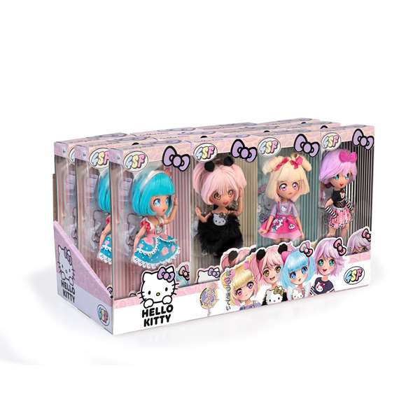 Famosa Muñeca Hello Kitty con 15 Puntos de Articulación y Accesorios, 19.5 cm - Modelos Surtidos