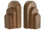 DKD Home Decor Set de 2 Sujetalibros de Mango Moderno