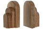 DKD Home Decor Set de 2 Sujetalibros de Mango Moderno
