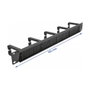 DeLOCK Panel pasacables con cepillo 19″ con 5 ganchos, 1U, Negro