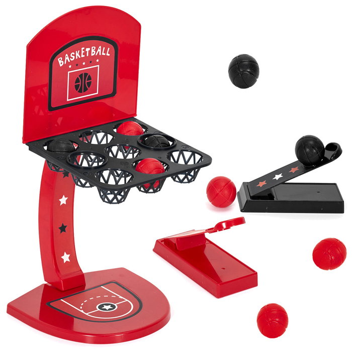 Mister Gadget Juego Baloncesto Escritorio 3 en Raya con 9 Cestas y Lanzadores