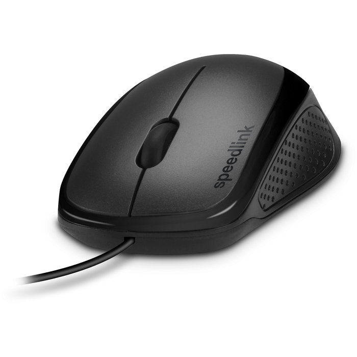 Speedlink KAPPA Ratón Óptico para PC, USB, 1000 DPI, 3 Botones, Diseño Ergonómico, Negro - SL-610011-BK