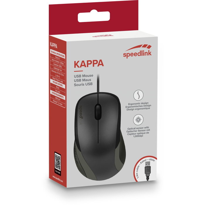 Speedlink KAPPA Mouse USB, Black Speedlink KAPPA Mouse USB, Black