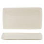 Summa Fuente Rectangular Modern 34x19.5 cm, Vajilla de Vitro Porcelana, Color Marfil (Set de 6)