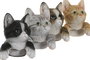 DKD Home Decor Set de 4 Figuras Gato Maceta en Resina