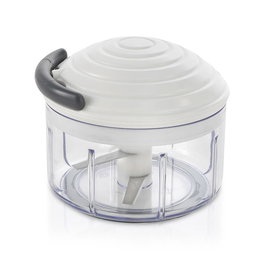 Metaltex Picadora Rotomac Manual, 500 ml, con Cuchillas Móviles de Acero Inoxidable, Ø12 x 11 cm, Picadora de Verduras Giratoria