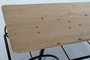 DKD Home Decor Mesa de Centro Metal y Abeto con Ruedas Negro/Natural