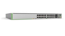 Allied Telesis Switch Apilable Multi-Gigabit PoE+ 20 Puertos 10/100/1000T y 4 Puertos 100M/1/2.5/5G PoE+, 4 Puertos SFP+, Fuente de Alimentación Fija Individual