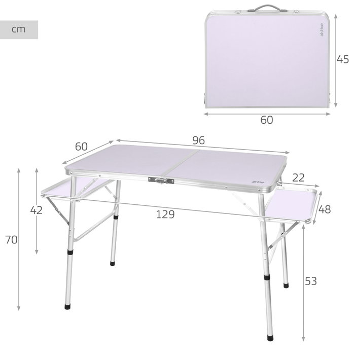 AKTIVE-MESA PLEG ALU 96/129X60 AKTIVE-MESA PLEG ALU 96/129X60