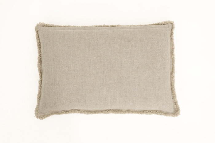 DKD Home Decor Cojin Tradicional India lino 1c25 Natural Lino 8 x 40 x 60 cm (2 Unidades)
