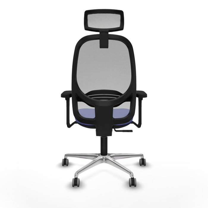 PIQUERAS Y CRESPO Silla de oficina Cilanco con mecanismo Sincro, Azul claro y Gris