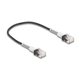 DeLOCK Cable de red RJ45 Cat.6A UTP Slim 0,3 m negro