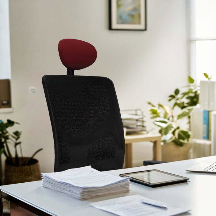 PIQUERAS Y CRESPO Silla de oficina Motilla Marrón oscuro y Azul
