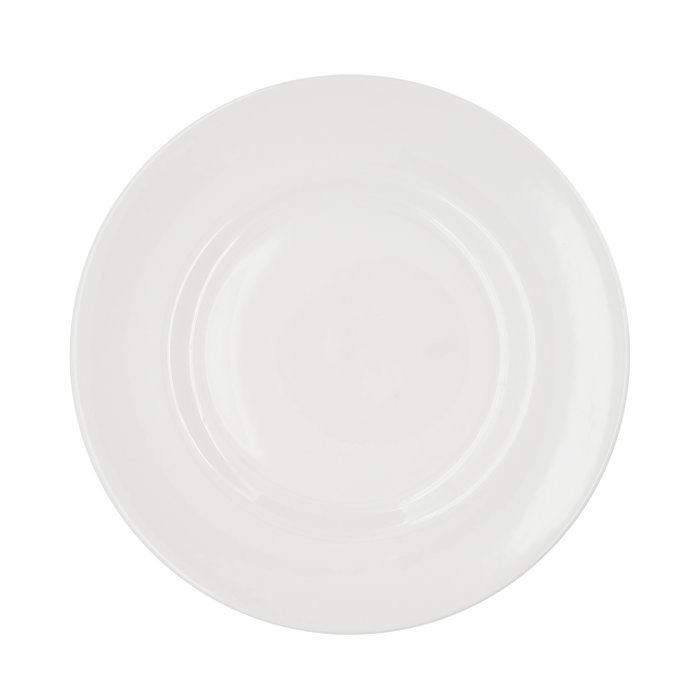 Summa Set de 6 Platos Llanos de Vitro Porcelana de 32 cm, Marfil