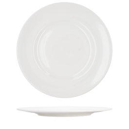 Summa Set de 6 Platos Llanos de Vitro Porcelana de 32 cm, Marfil