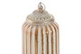 DKD Home Decor Decoración Luminosa LED Árabe Dorado y Blanco 11,5x11,5x21,5 cm