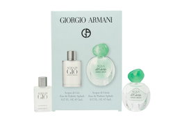 Giorgio Armani Miniature Gift Set 5ml Acqua Di Giò EDT + 5ml Acqua di Gioia EDP