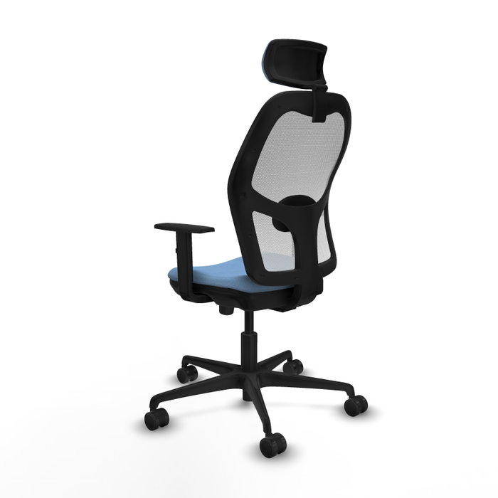 PIQUERAS Y CRESPO Silla de oficina Jorquera con mecanismo Sincro/Traslack Azul cielo y Blanco PIQUERAS Y CRESPO Silla de oficina Jorquera con mecanismo Sincro/Traslack Azul cielo y Blanco