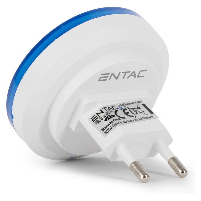 ENTAC Luz de noche LED 0.5W Blanco Frío con Sensor de Luz