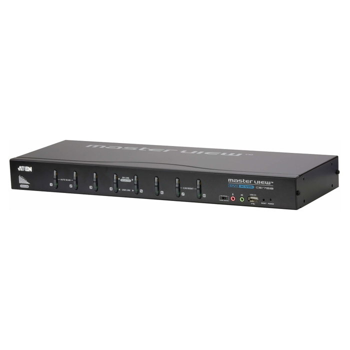 ATEN CS1768 KVM Switch DVI USB Audio 8 Puertos, 2048x1536, Negro ATEN CS1768 KVM Switch DVI USB Audio 8 Puertos, 2048x1536, Negro