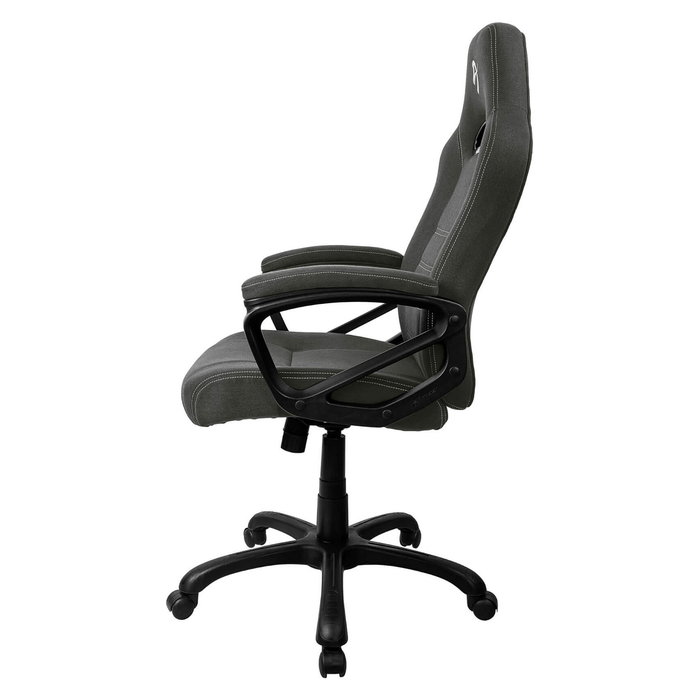 AROZZI Enzo Silla Gaming para PC, Negro/Gris Tela Woven, Respaldo y Asiento Acolchados, Ajuste de Altura e Inclinación, Soporte 95 kg