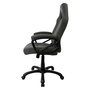 AROZZI Enzo Silla Gaming para PC, Negro/Gris Tela Woven, Respaldo y Asiento Acolchados, Ajuste de Altura e Inclinación, Soporte 95 kg
