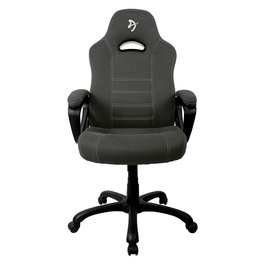 AROZZI Enzo Silla Gaming para PC, Negro/Gris Tela Woven, Respaldo y Asiento Acolchados, Ajuste de Altura e Inclinación, Soporte 95 kg