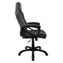 AROZZI Enzo Silla Gaming para PC, Negro/Gris Tela Woven, Respaldo y Asiento Acolchados, Ajuste de Altura e Inclinación, Soporte 95 kg