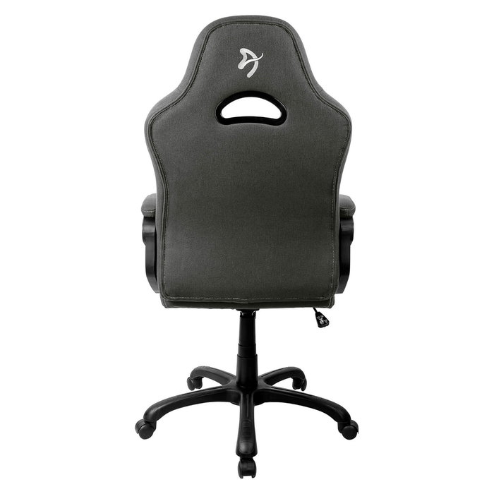 AROZZI Enzo Silla Gaming para PC, Negro/Gris Tela Woven, Respaldo y Asiento Acolchados, Ajuste de Altura e Inclinación, Soporte 95 kg
