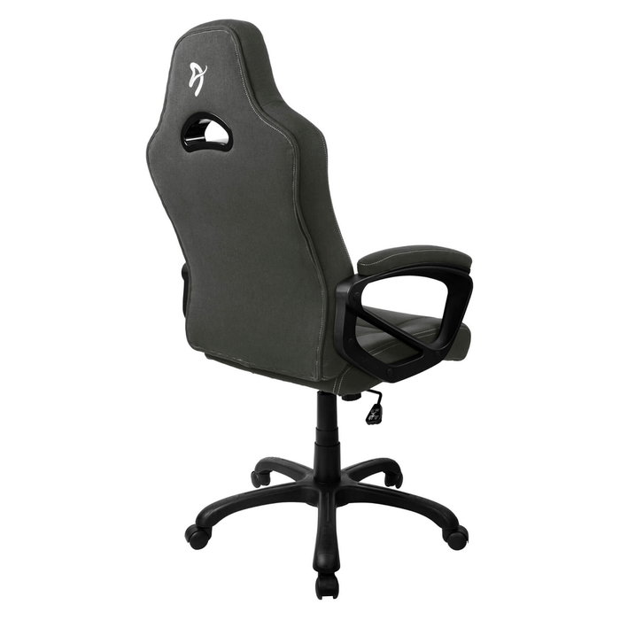 AROZZI Enzo Silla Gaming para PC, Negro/Gris Tela Woven, Respaldo y Asiento Acolchados, Ajuste de Altura e Inclinación, Soporte 95 kg
