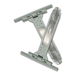 Edm Tirante con Fleje PR18 Gris Poliamida Acero Inoxidable Fijación Persiana 150x105x10mm 2 Unidades