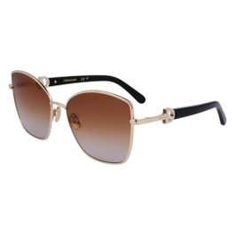 Ferragamo SF312SR-745 Gafas de sol para mujer con detalles dorados