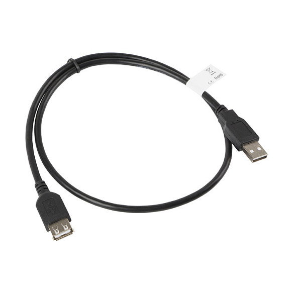 Lanberg Cable de Extensión USB 2.0 CA-USBE-10CC-0007-BK 0,7m Negro