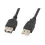 Lanberg Cable de Extensión USB 2.0 CA-USBE-10CC-0007-BK 0,7m Negro