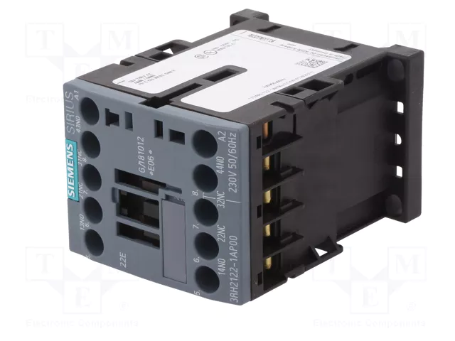 SIEMENS 3RH2122-1AP00 Contactor 4-polar 230VAC 10A S00