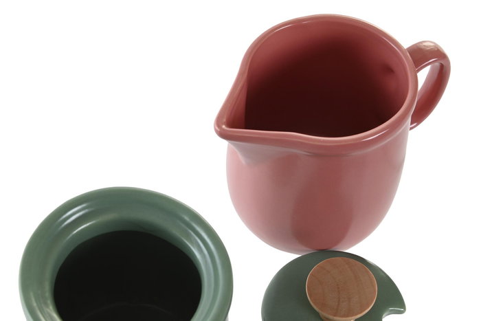 DKD Home Decor Set de Azucareros y Lecheros LIANFENG 21 Verde