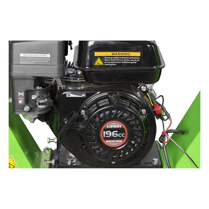 Zipper ZI-HAEK4100 Biotrituradora Eléctrica de 4100 W con Capacidad de Corte 10 cm, Hoja, 3600 RPM, Negro y Verde Claro