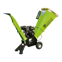 Zipper ZI-HAEK4100 Biotrituradora Eléctrica de 4100 W con Capacidad de Corte 10 cm, Hoja, 3600 RPM, Negro y Verde Claro
