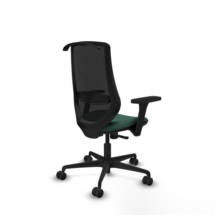 PIQUERAS Y CRESPO Silla de oficina Mardos con mecanismo Sincro, Verde botella y Negro