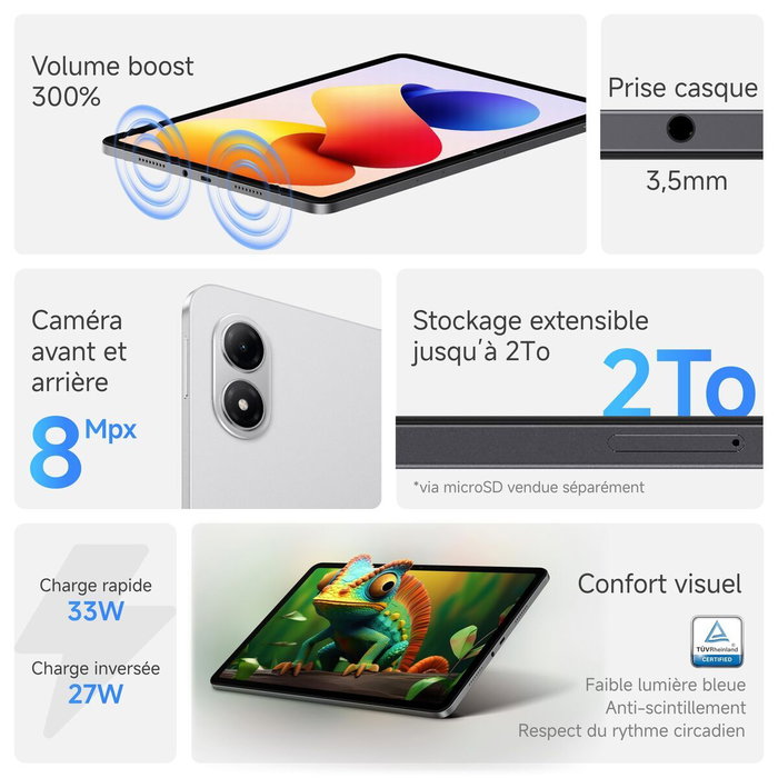 Xiaomi Redmi Pad 2 Pro, 12.1 pulgadas, 6GB RAM, 128GB, Plata